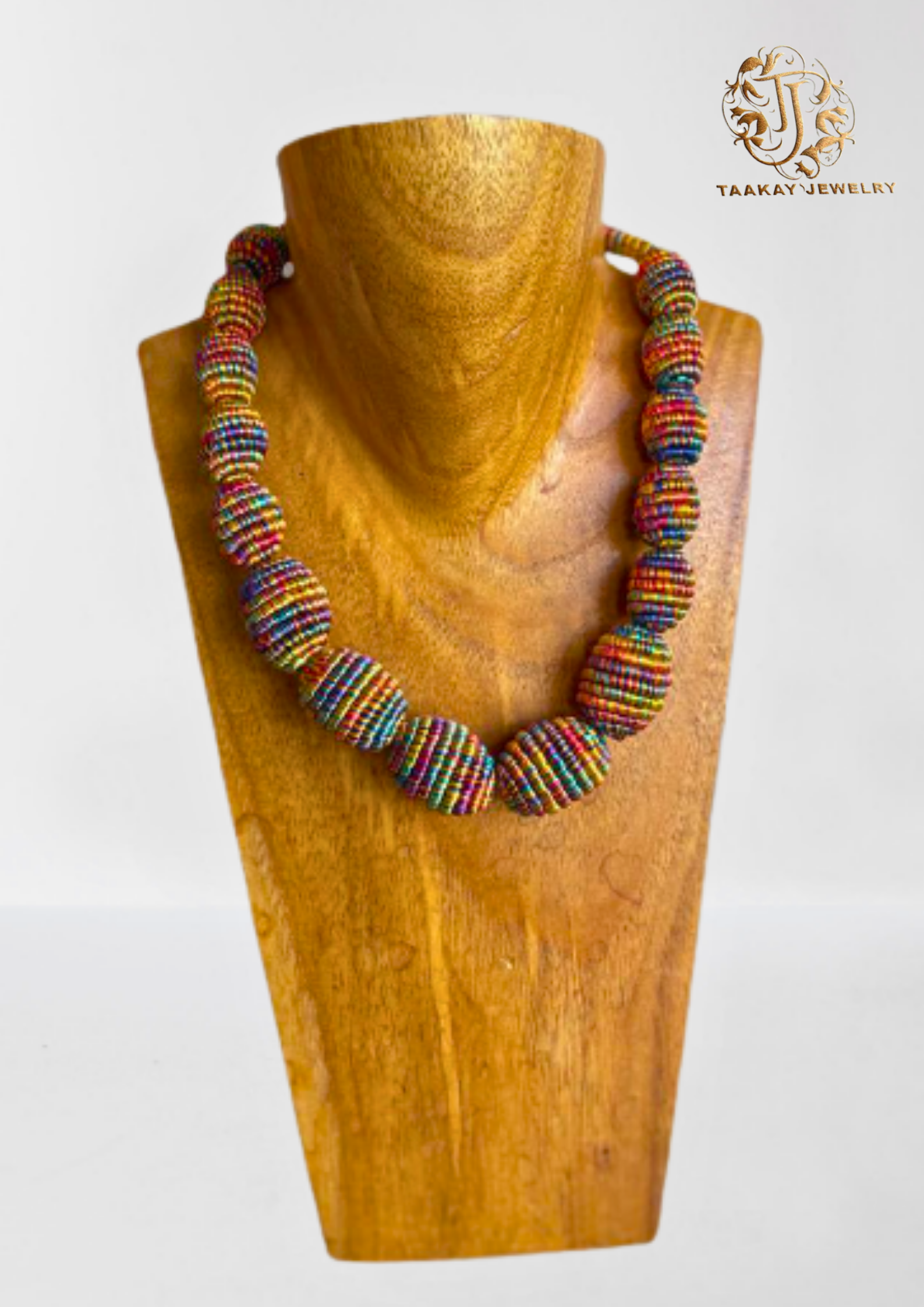 Collier ras de cou fils de soie "Lueur de Soie" multicolore